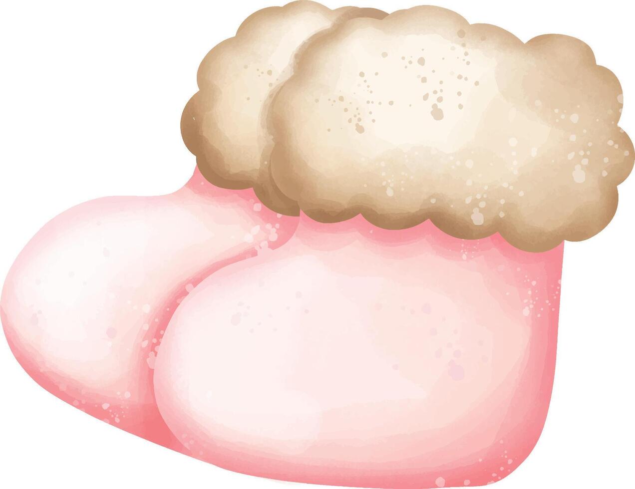 Teddy baby girl, Pink socks vector