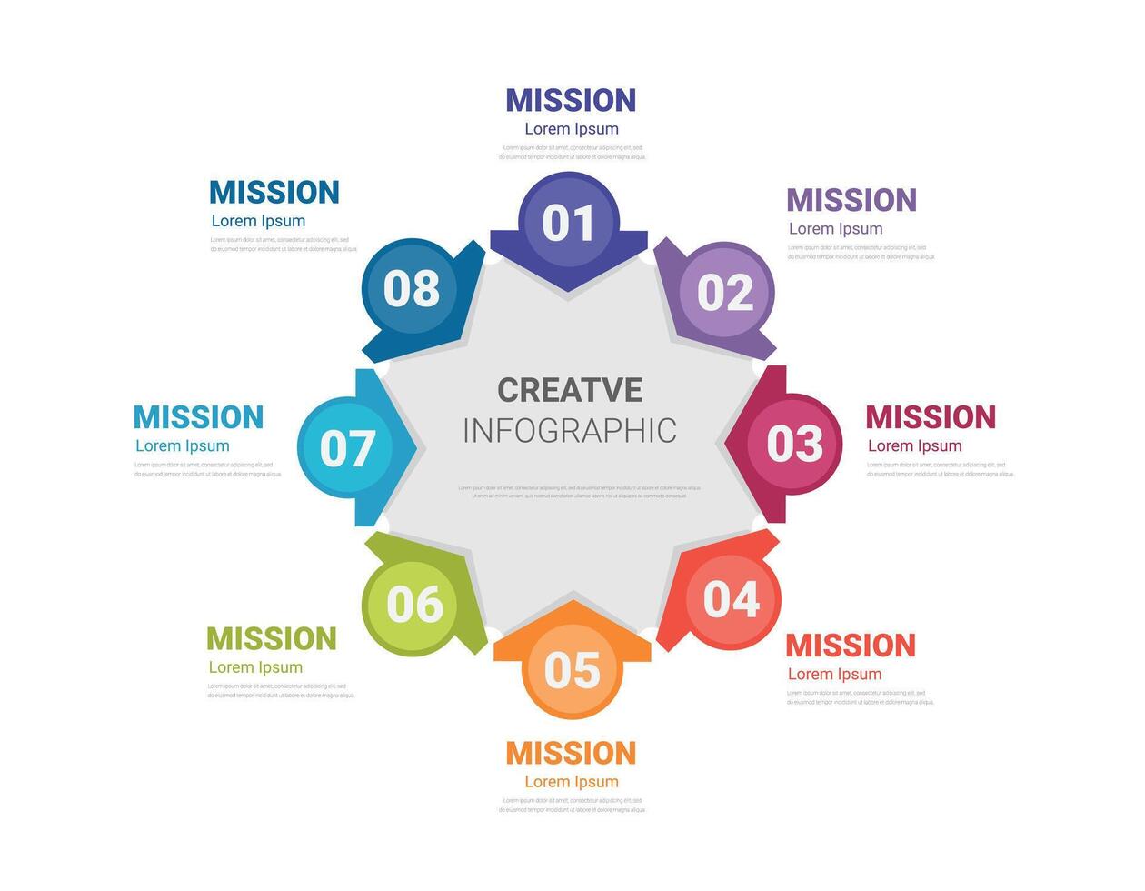 Circle Infographic thin line design and business concept. vector