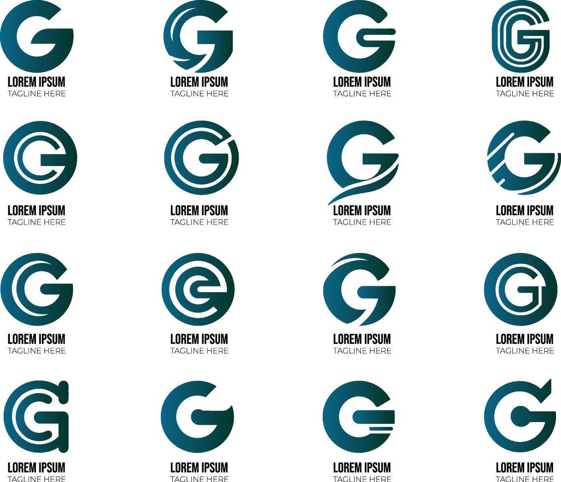 Elegant G Logo Design for Dynamic Enterprises Featuring Customizable Graphics and Sleek Branding Solutions vector
