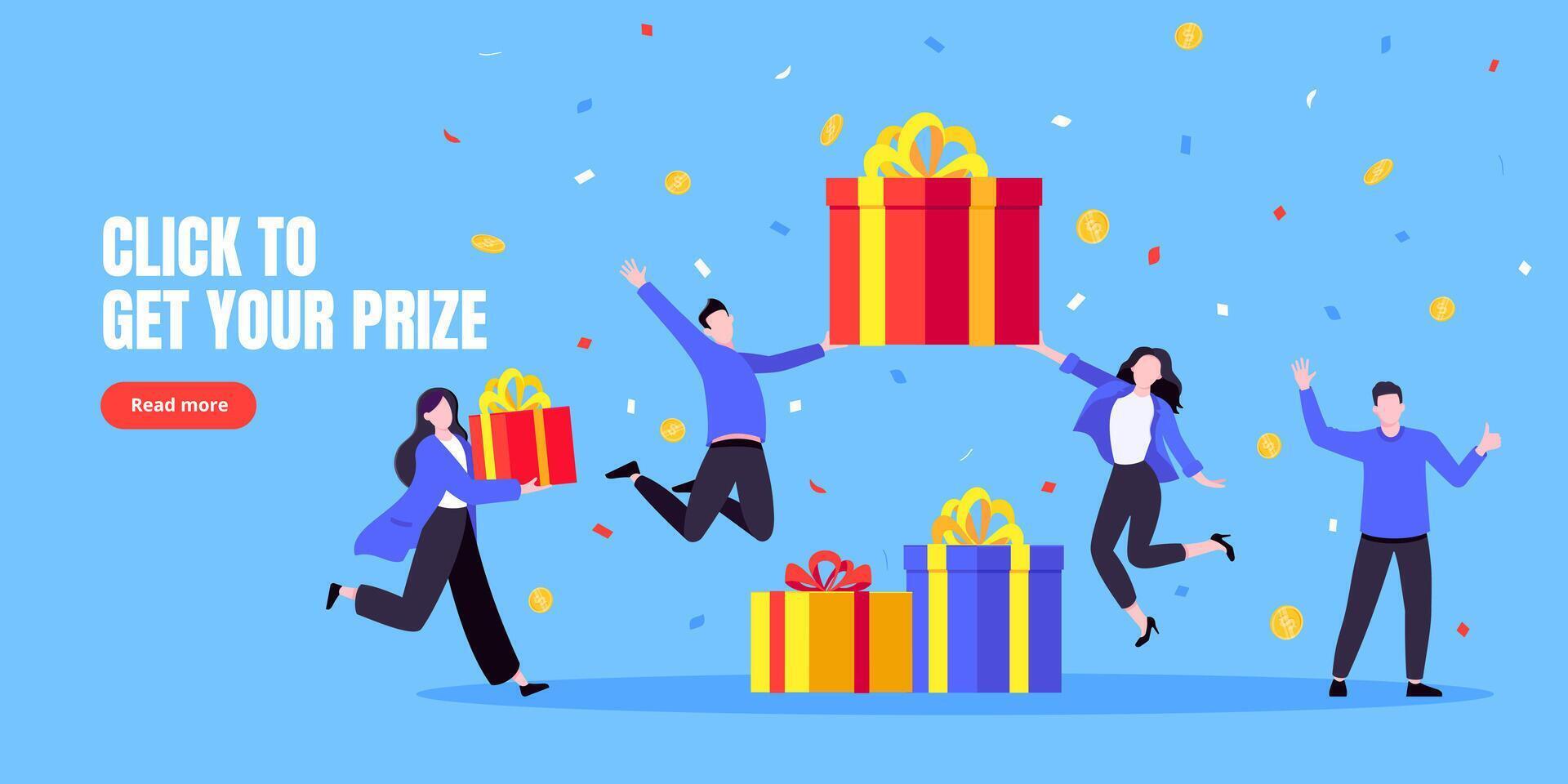 Get online incentive gift benefit reward and gifts, earn loyalty program points. vector