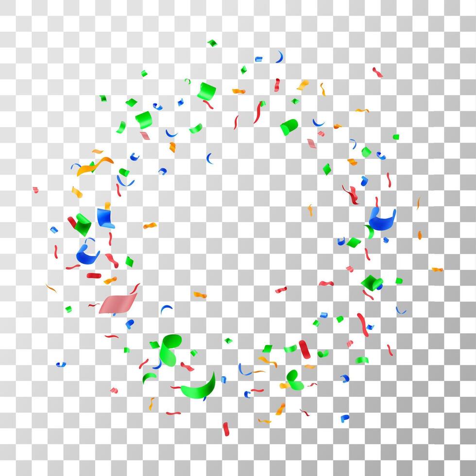 3D color party confetti vector