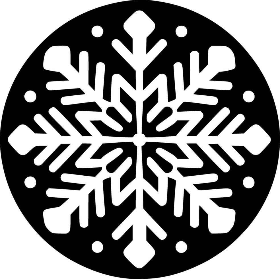 Minimalist Snowflake Design vector