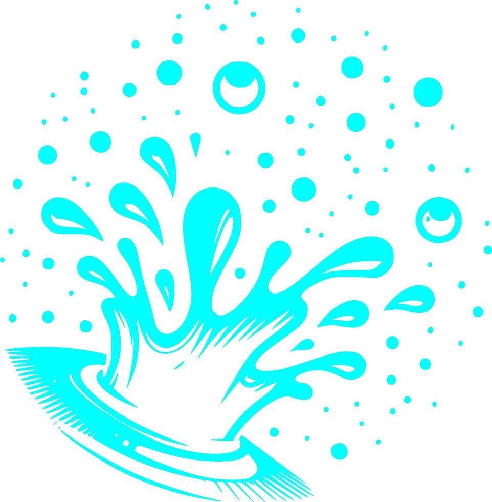 Dynamic Water Splash vector