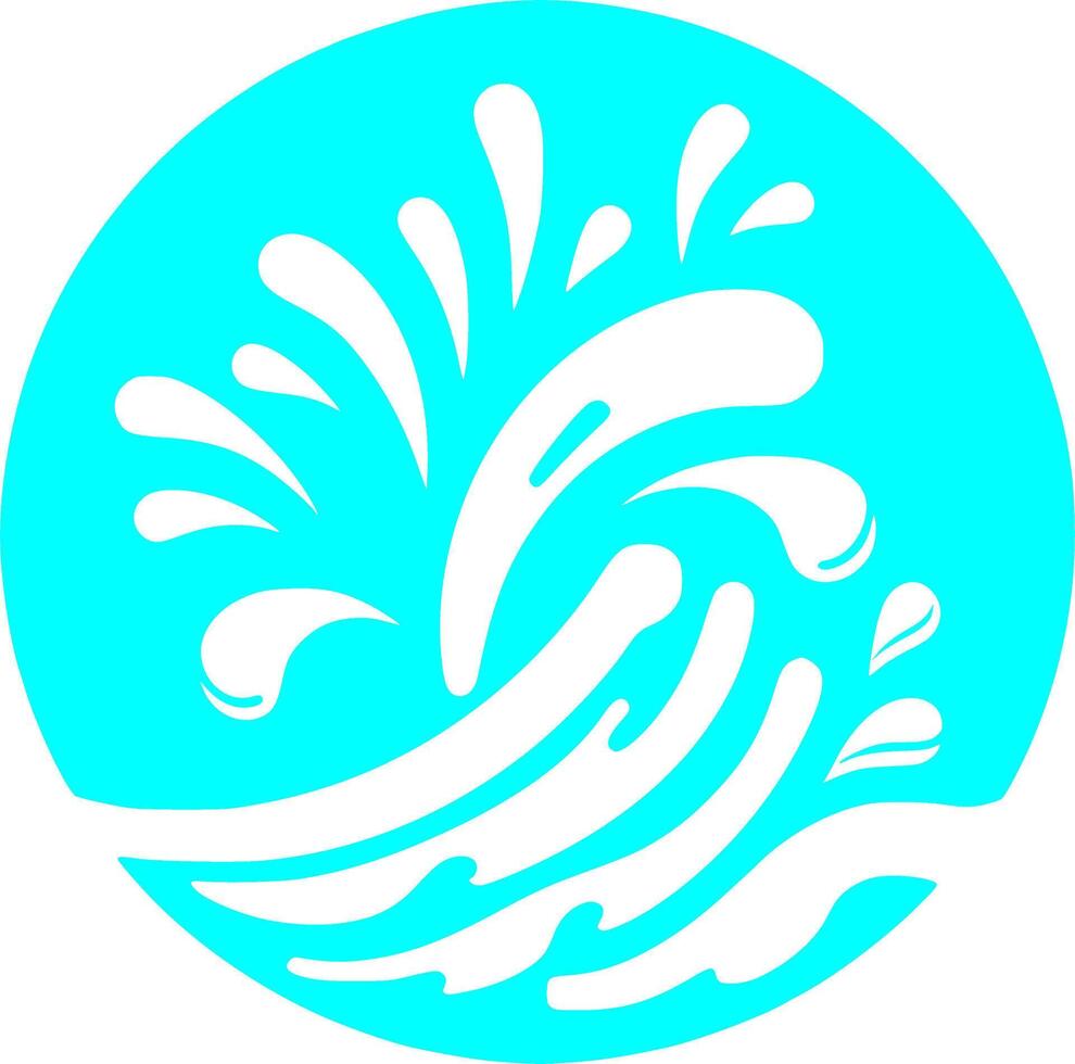 Blue Splashing Water vector
