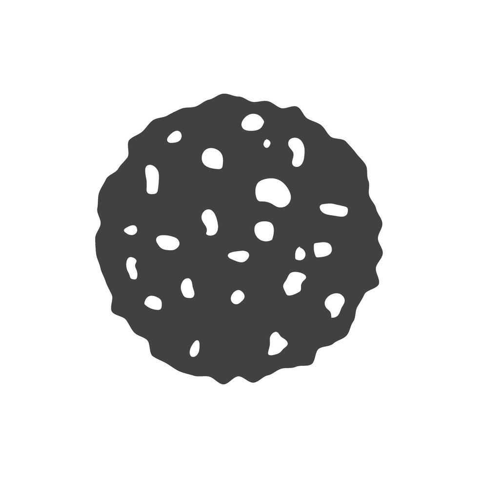 Cookie icon in flat style. Tasty biscuit illustration on isolated background. Chocolate bakery sign business concept. vector