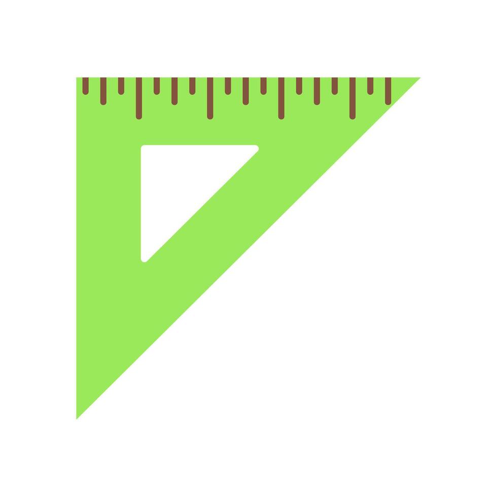 Triangle ruler. Measuring Tool. Flat cartoon style. vector