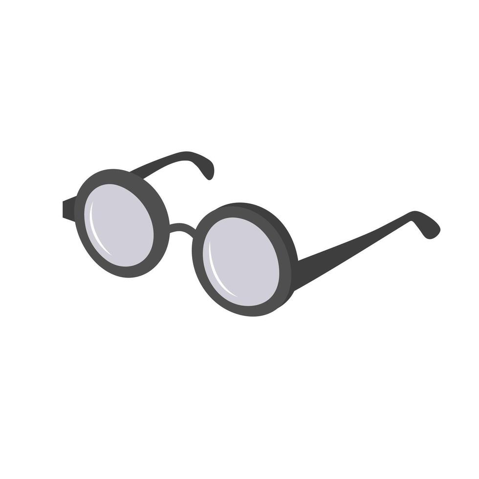 School glasses for study. Professor eyeglasses. Flat cartoon style. vector