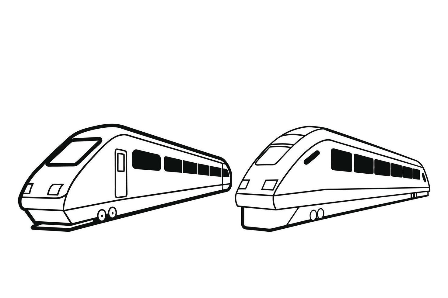 Train Outline design on white background vector