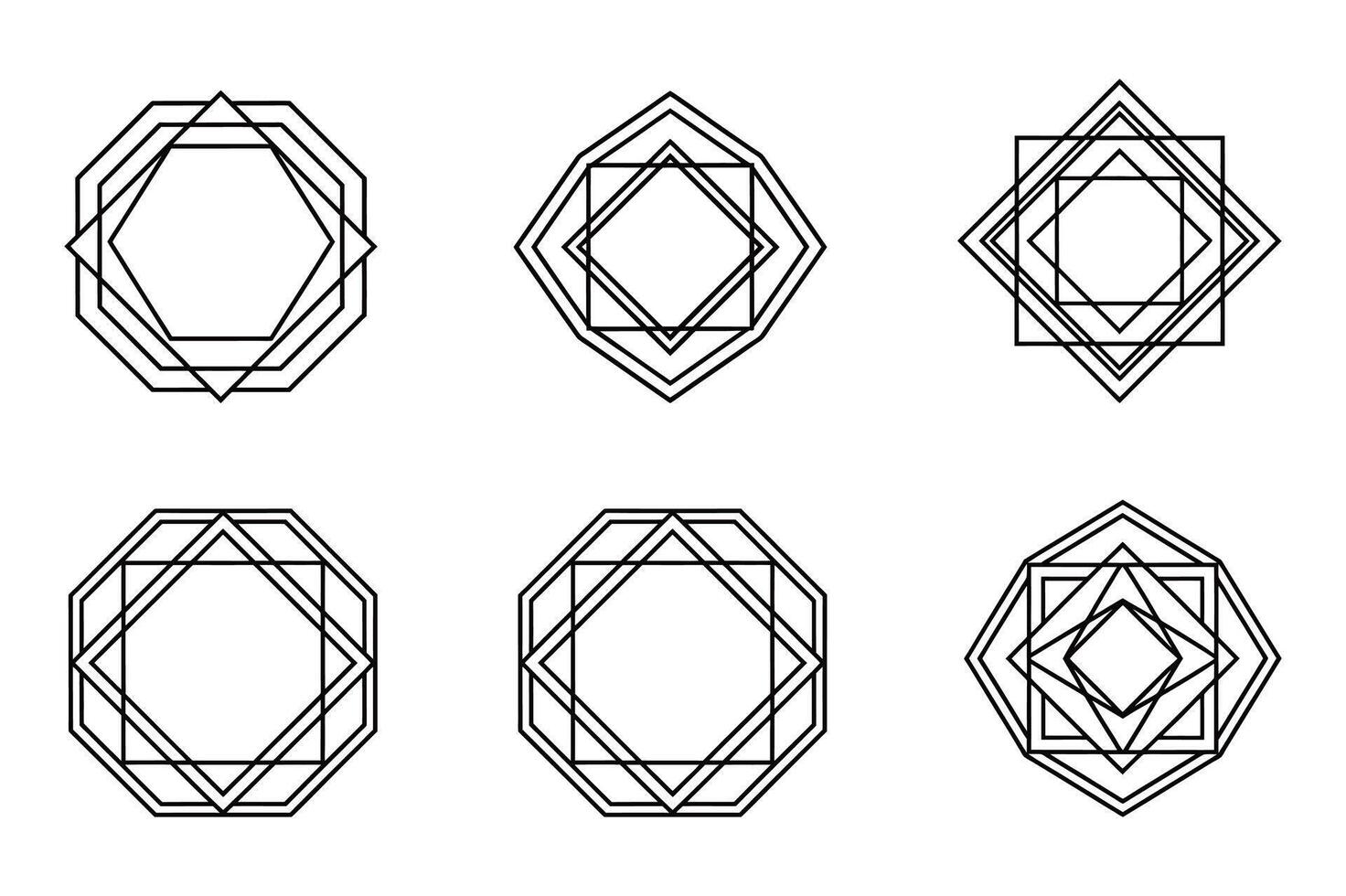 Geometric Frames 06 variation for Digital Art vector