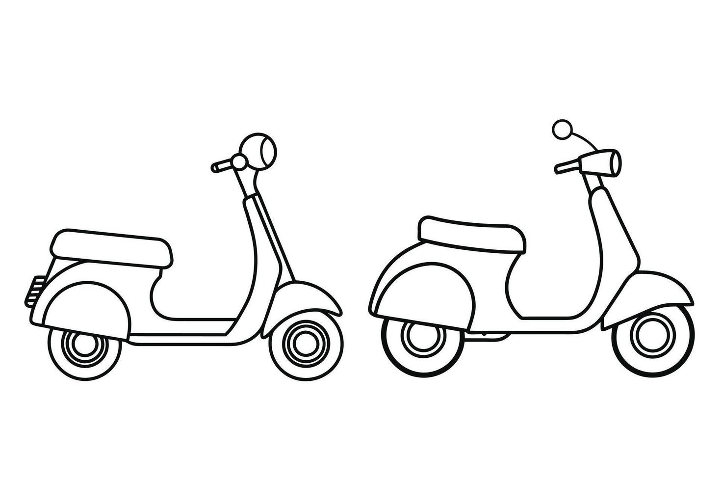 Scooter silhouette on white background vector