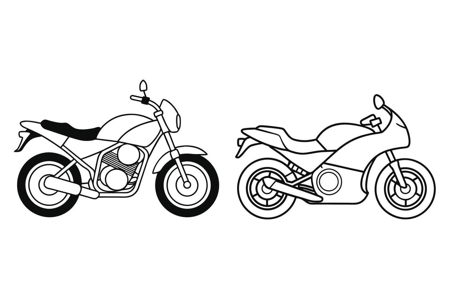 Motorcycle Outline Design vector