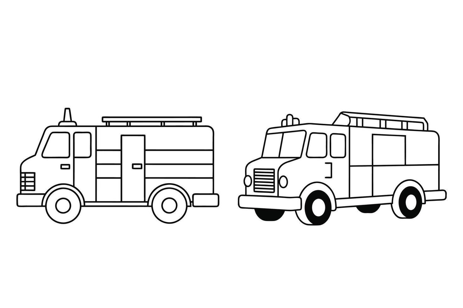 Truck Outline design on white background vector