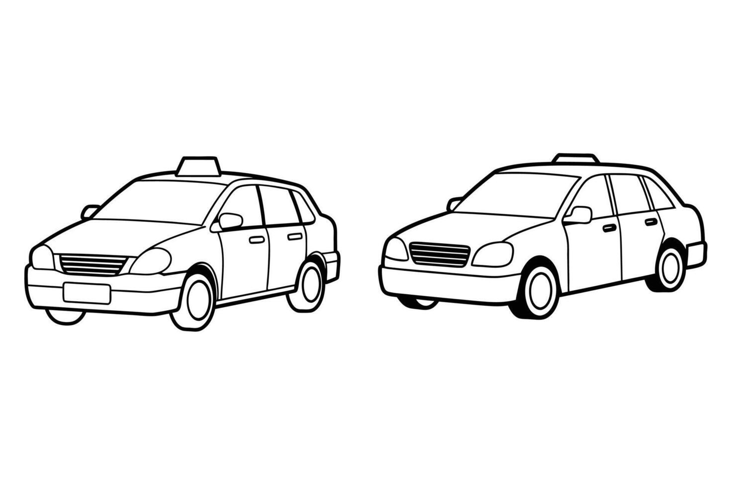Taxi Outline design on white background vector