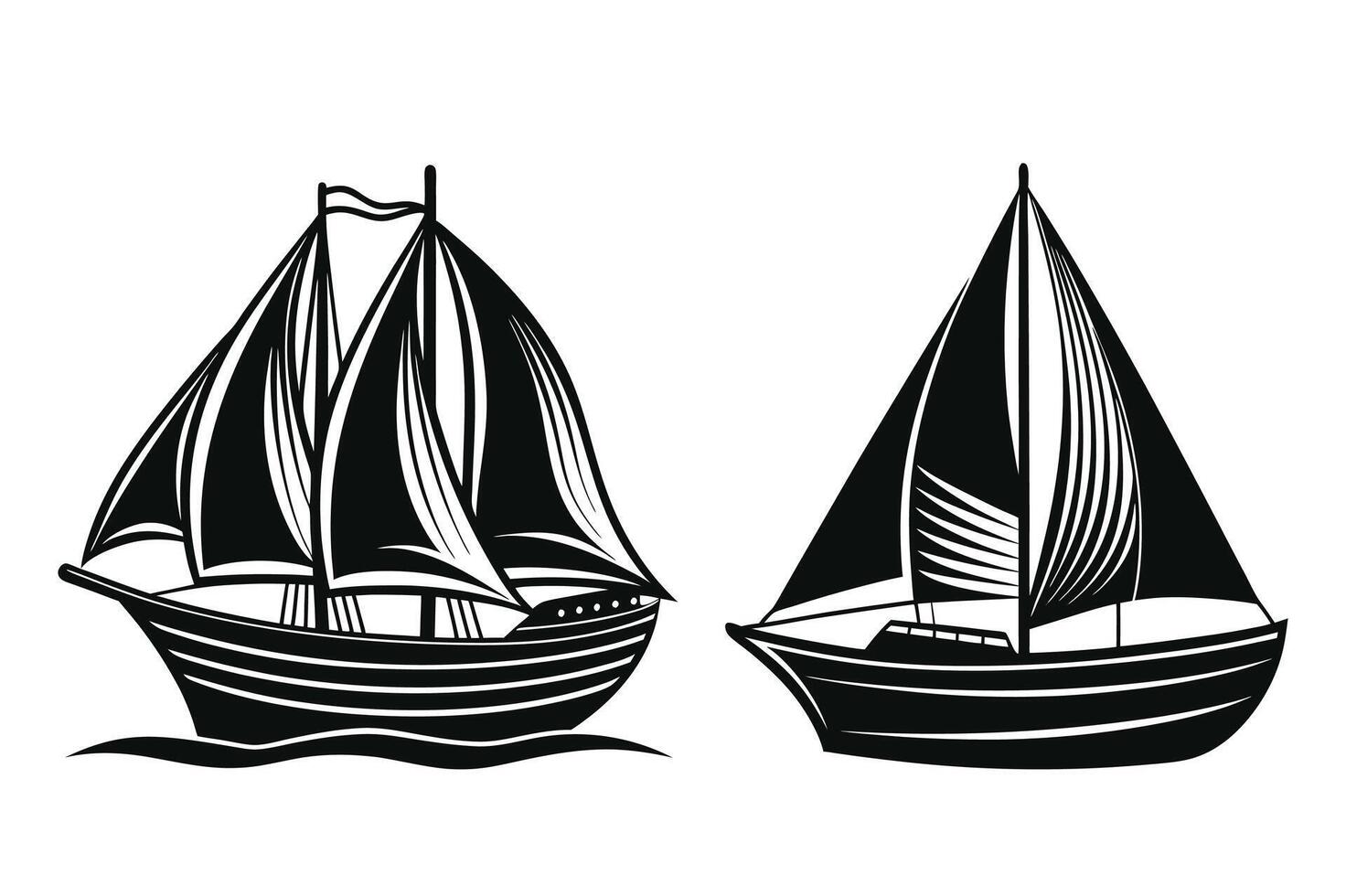 Sailboat Icon for Nautical and Marine vector