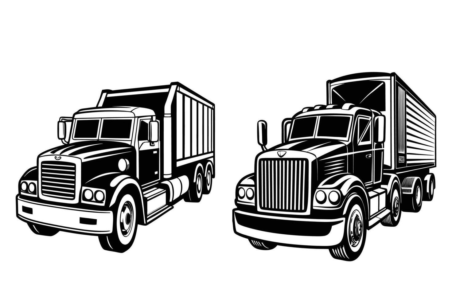 Truck silhouette on white background vector