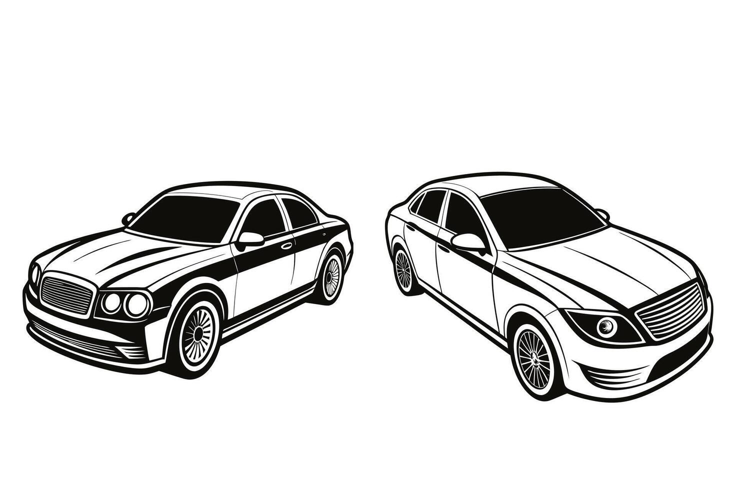 Car on white background vector