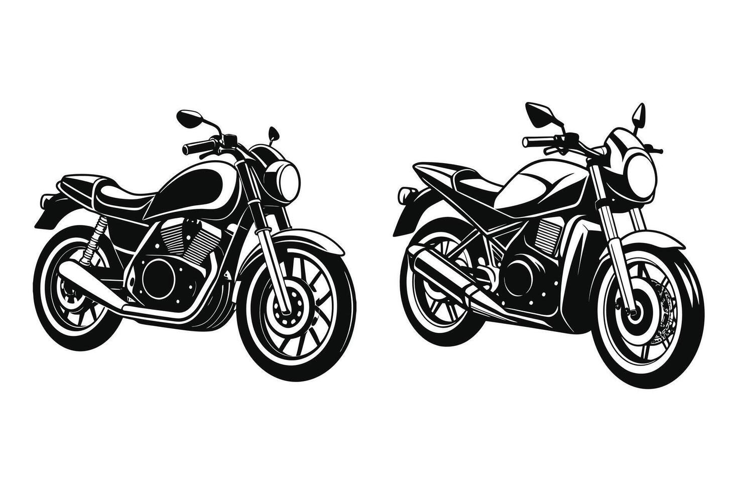 Isolated Motorcycle silhouette on white background vector