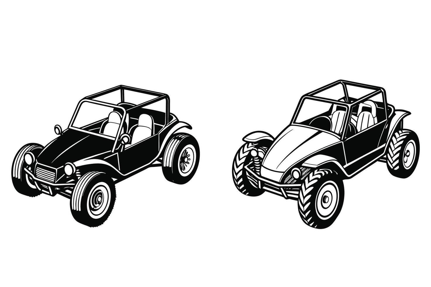 Customizable Dune Buggy Illustration vector
