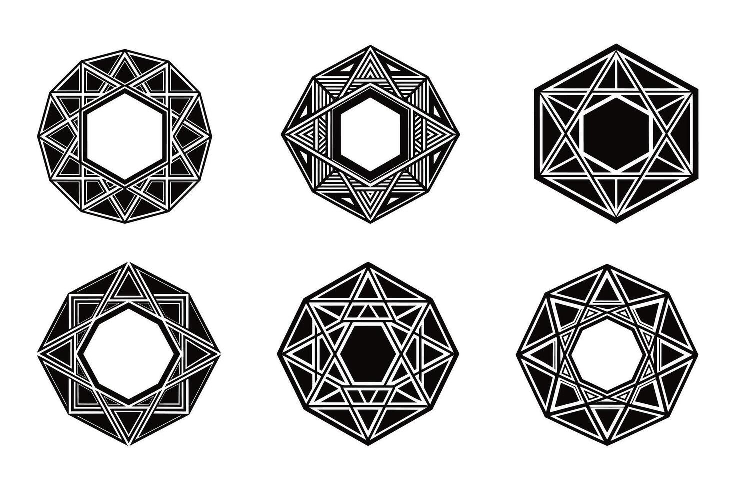 Solid Borders and Shapes for Graphic Design vector