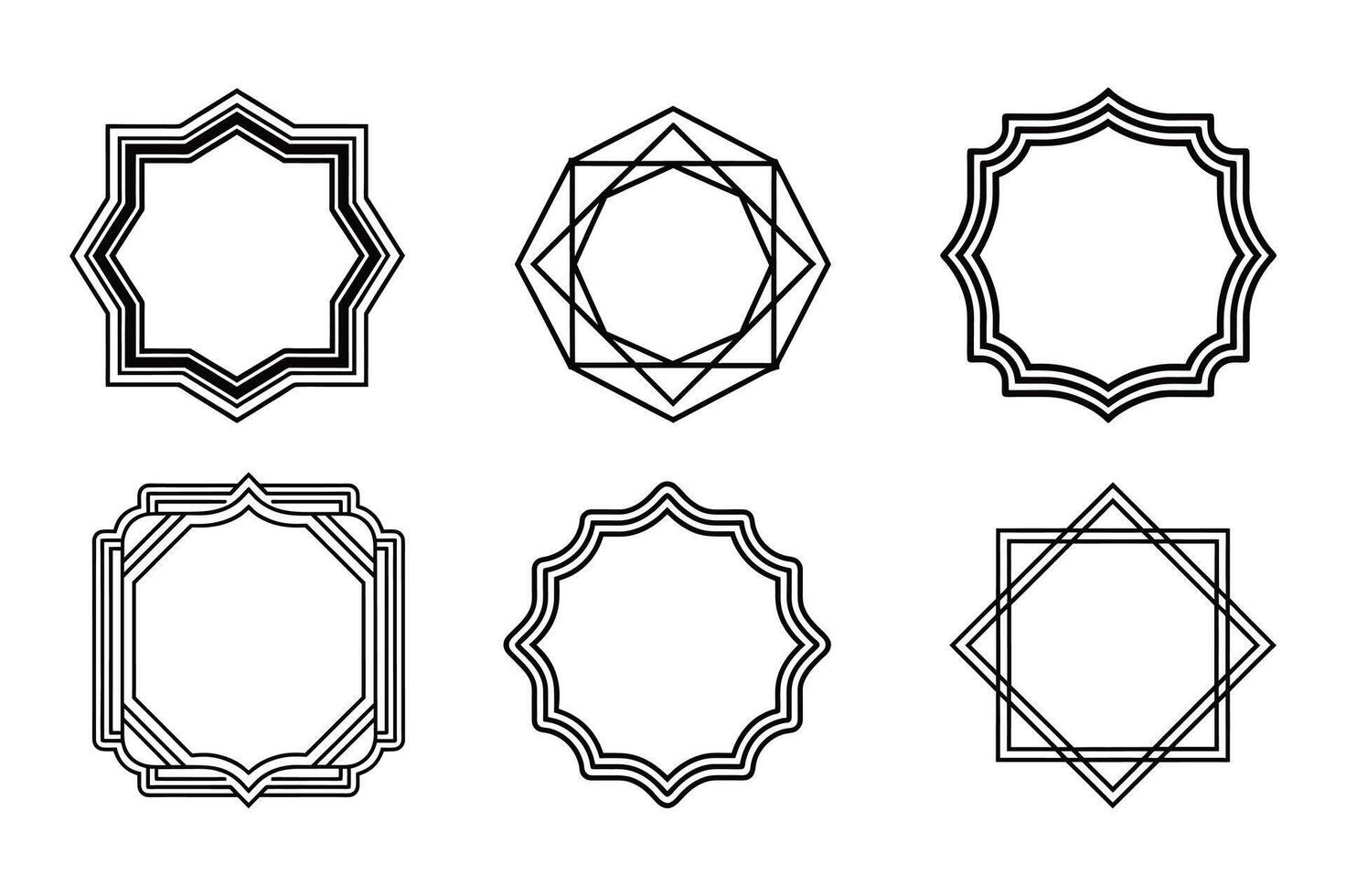 Geometric Frames for Minimalist Designs vector