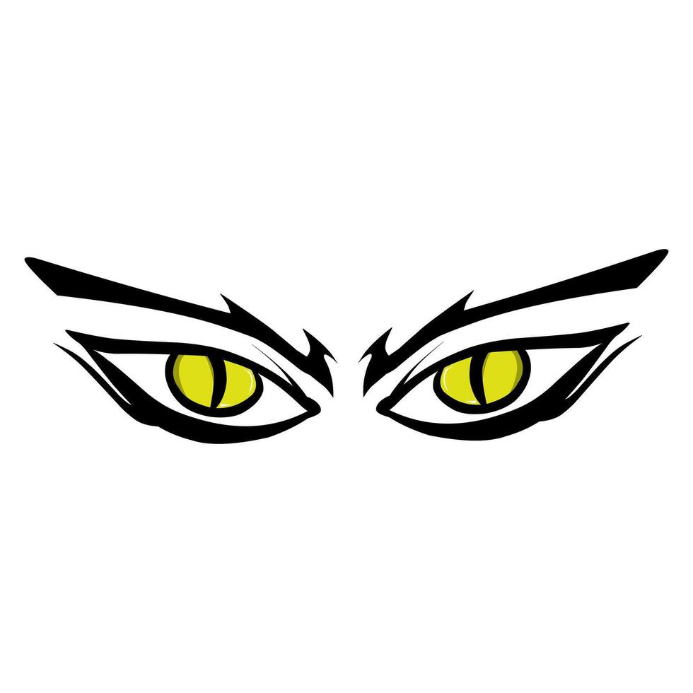 Cartoon eye design with transparent background. Perfect for stickers, tattoos, icons, stamps vector