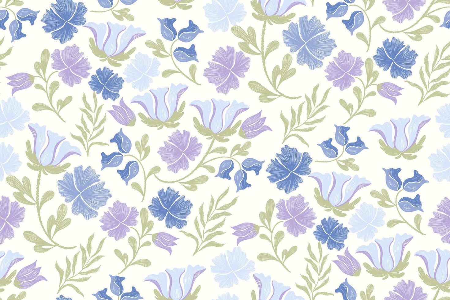 Minimal Floral seamless pattern design texture vintage. vector