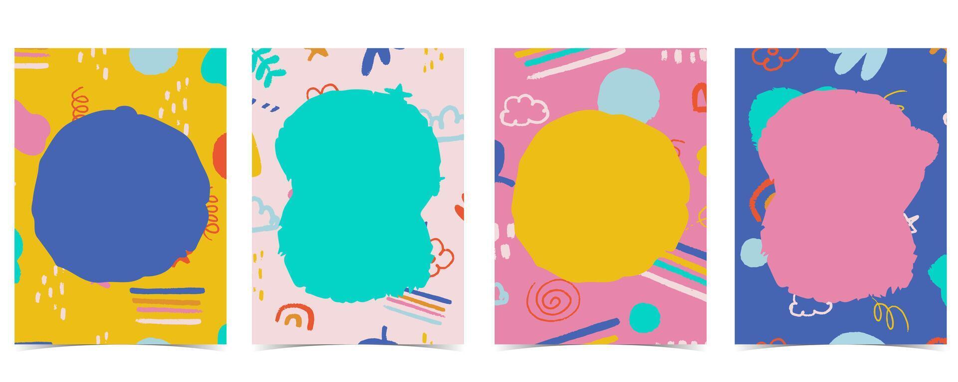 shape kid background with shape banner vector