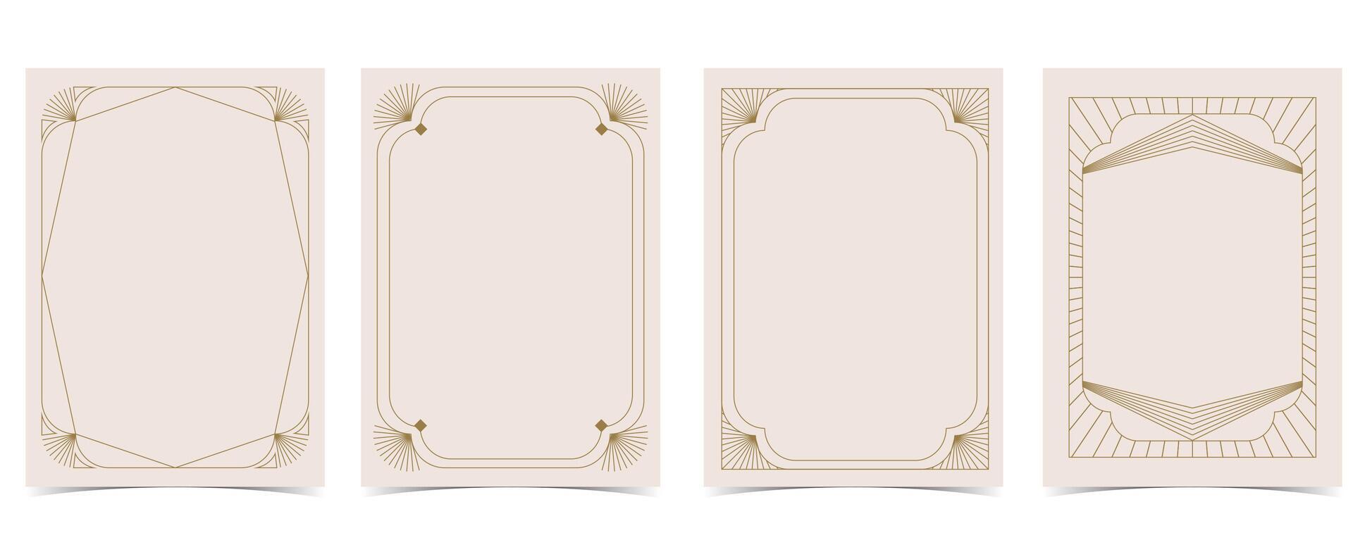 Vintage deco frame. Abstract decoration template vector