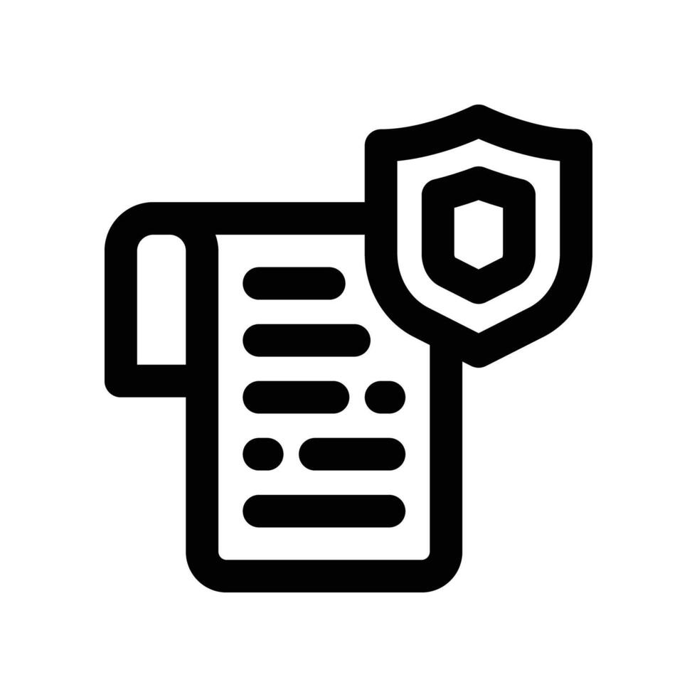insurance icon. line icon for your website, mobile, presentation, and logo design. vector