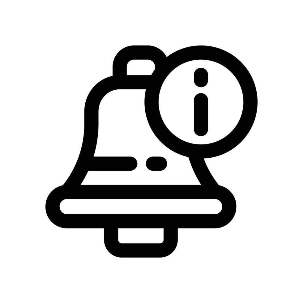 notification icon. line icon for your website, mobile, presentation, and logo design. vector