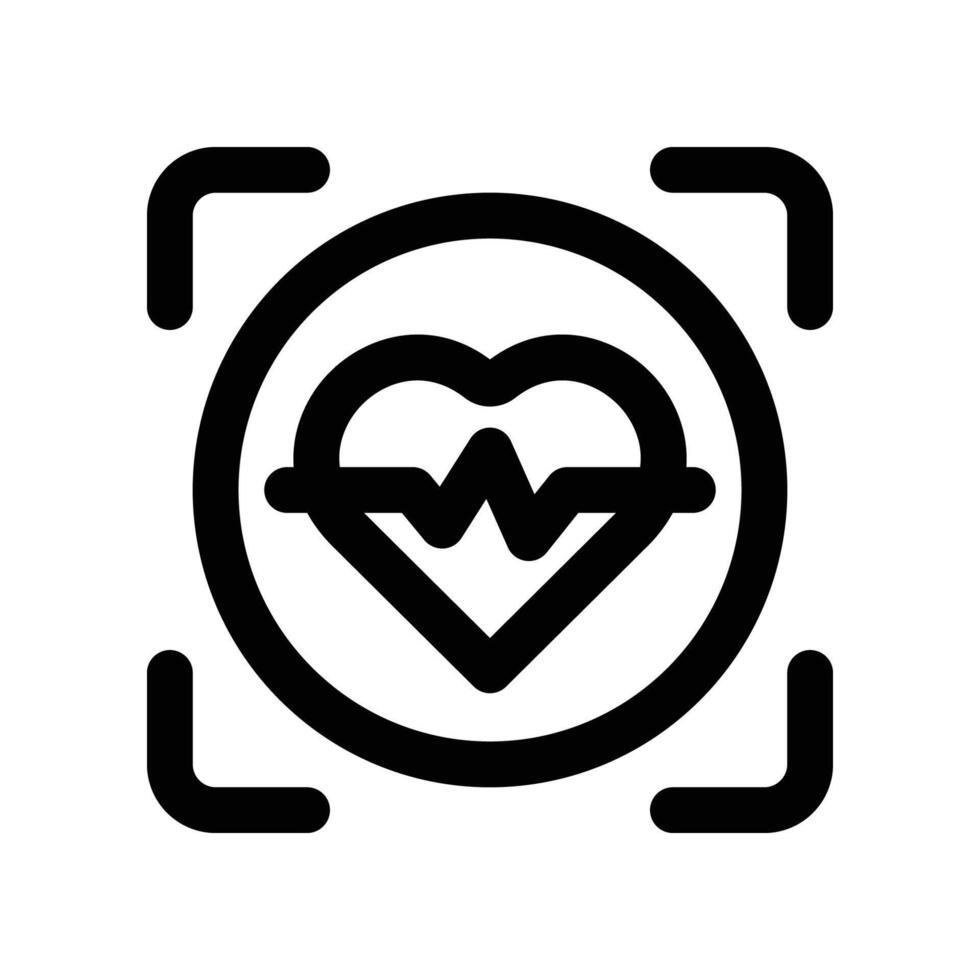 heartbeat icon. line icon for your website, mobile, presentation, and logo design. vector