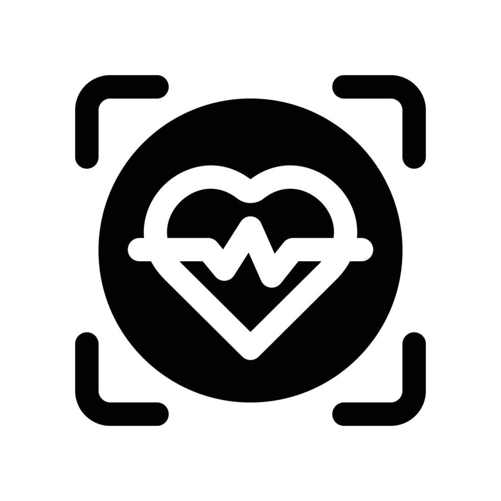heartbeat icon. glyph icon for your website, mobile, presentation, and logo design. vector