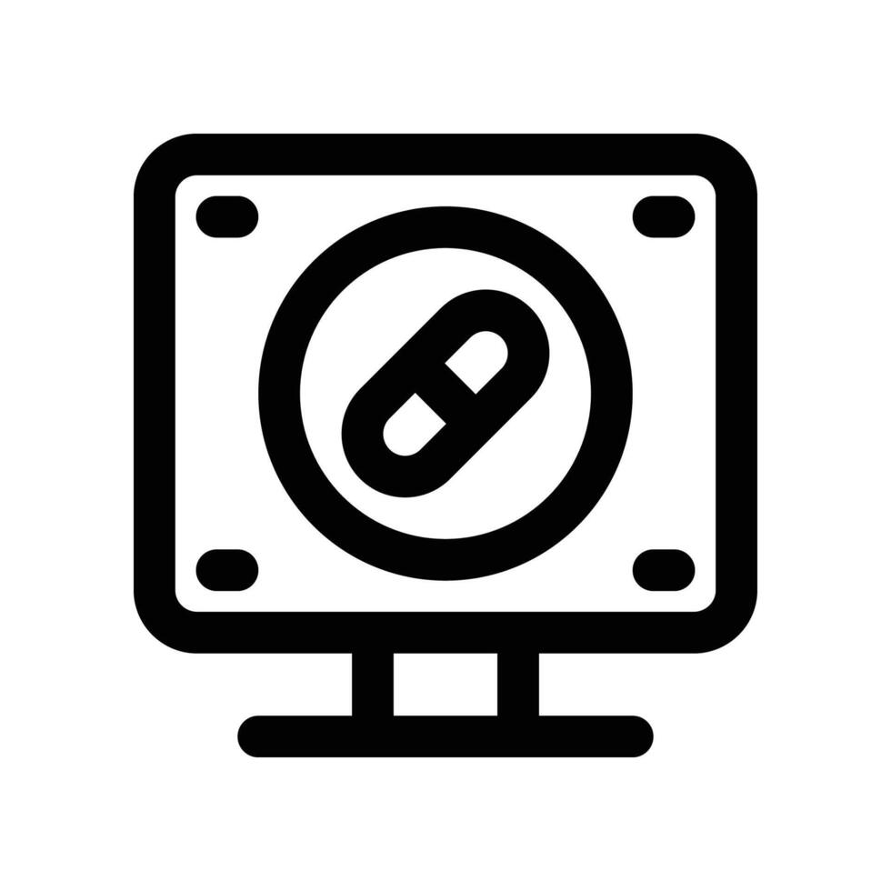 computer icon. line icon for your website, mobile, presentation, and logo design. vector
