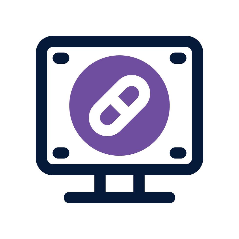 computer icon. dual tone icon for your website, mobile, presentation, and logo design. vector