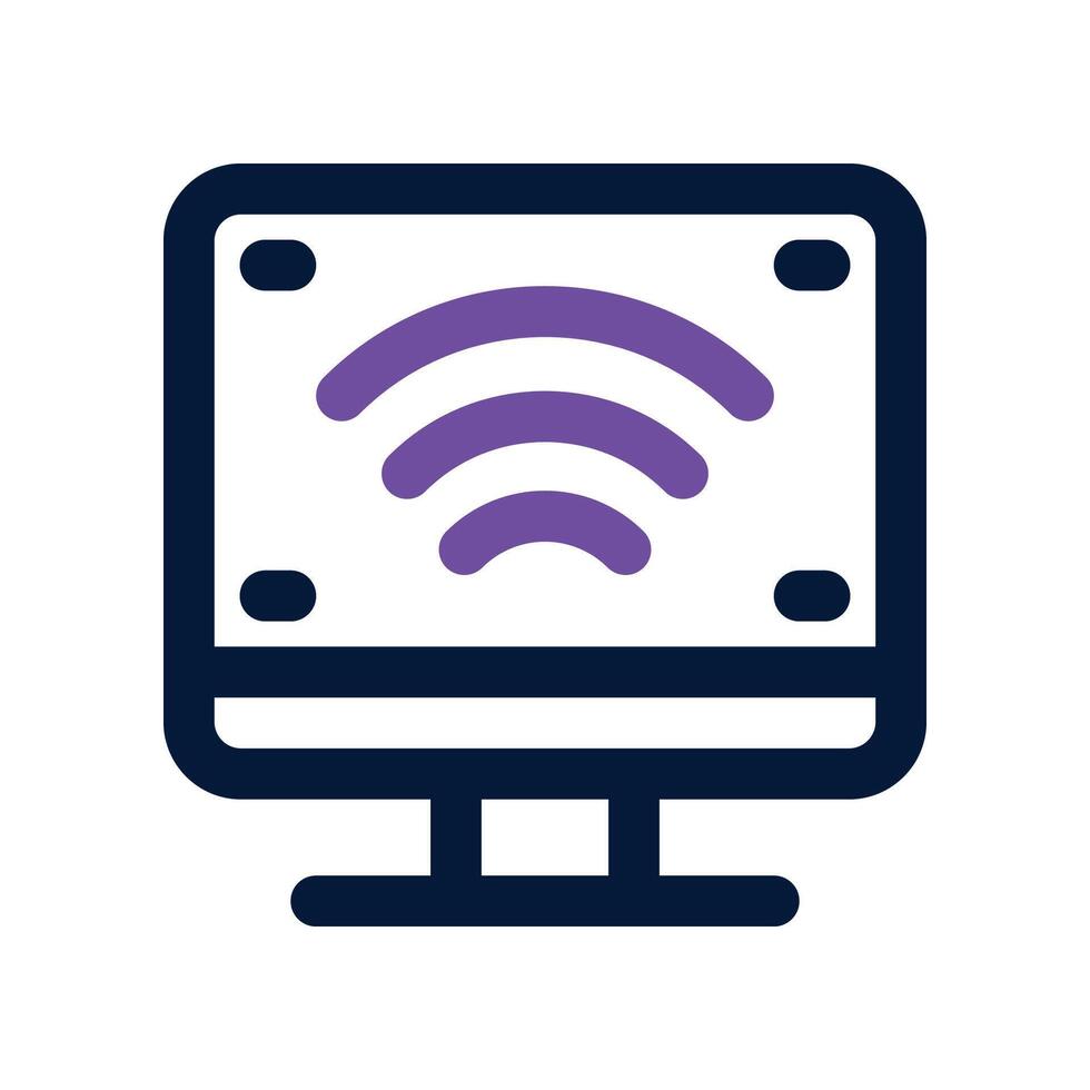 computer icon. dual tone icon for your website, mobile, presentation, and logo design. vector