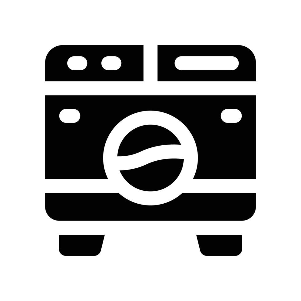 washing machine icon. glyph icon for your website, mobile, presentation, and logo design. vector
