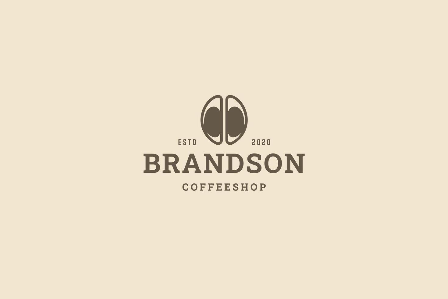 Coffeeshop morning fragrance caffeine drink retro logo design template flat vector