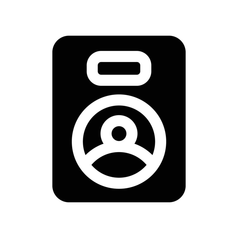 id card icon. glyph icon for your website, mobile, presentation, and logo design. vector