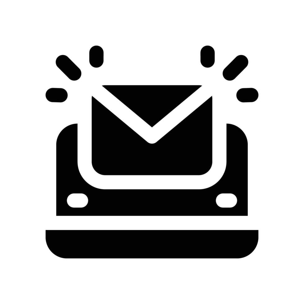 email icon. glyph icon for your website, mobile, presentation, and logo design. vector