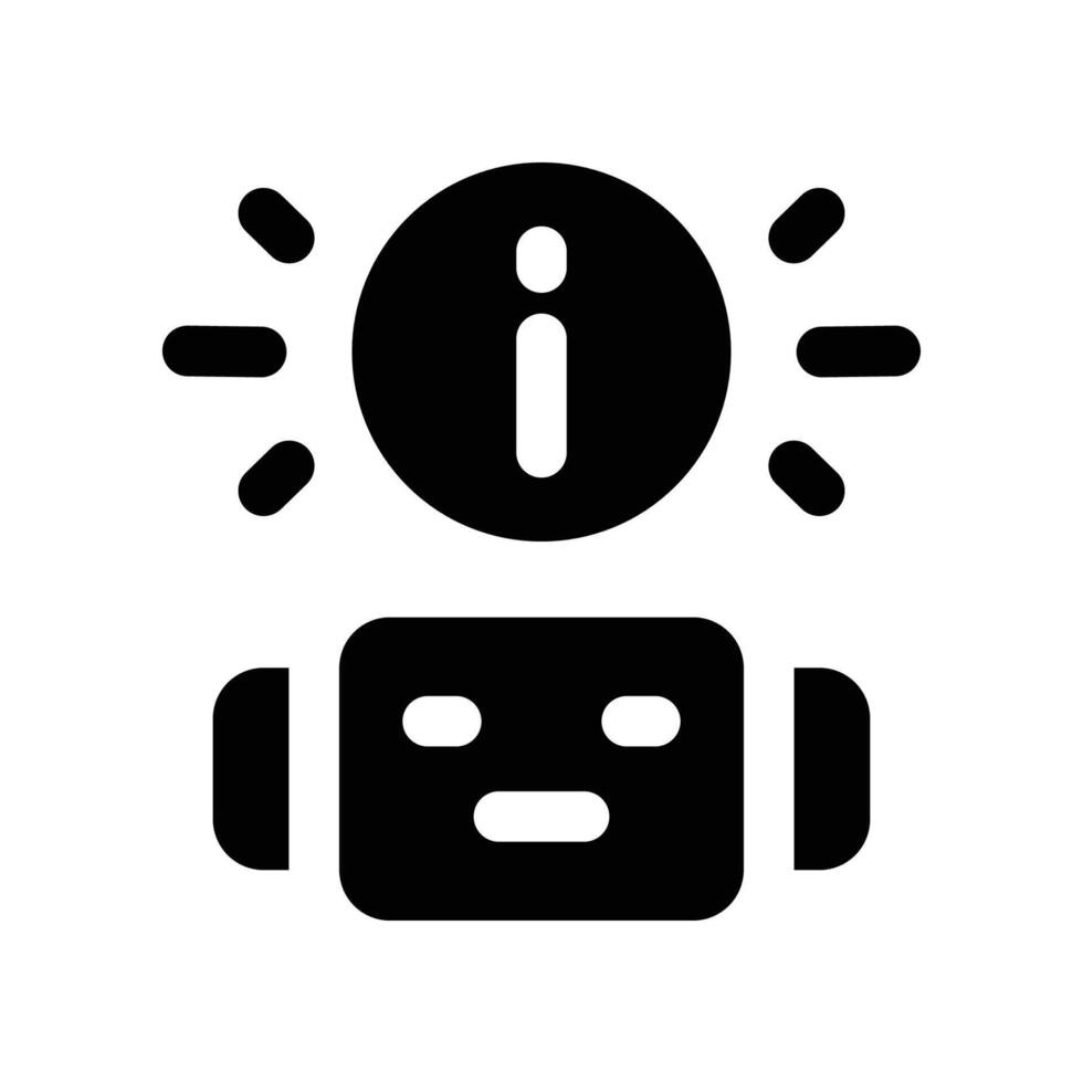 ai assistant icon. glyph icon for your website, mobile, presentation, and logo design. vector