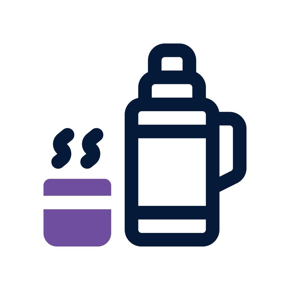 thermos icon. dual tone icon for your website, mobile, presentation, and logo design. vector