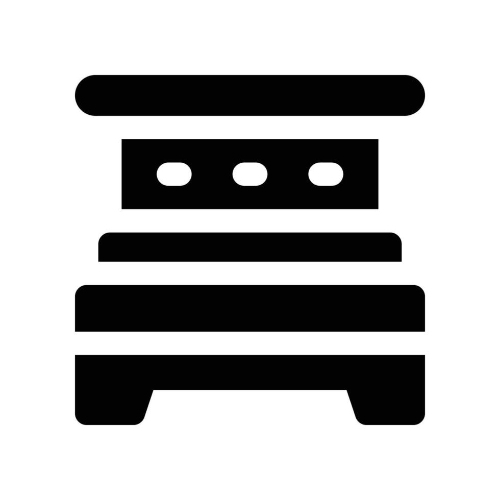 bed icon. glyph icon for your website, mobile, presentation, and logo design. vector