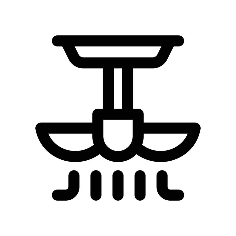 ceiling fan icon. line icon for your website, mobile, presentation, and logo design. vector