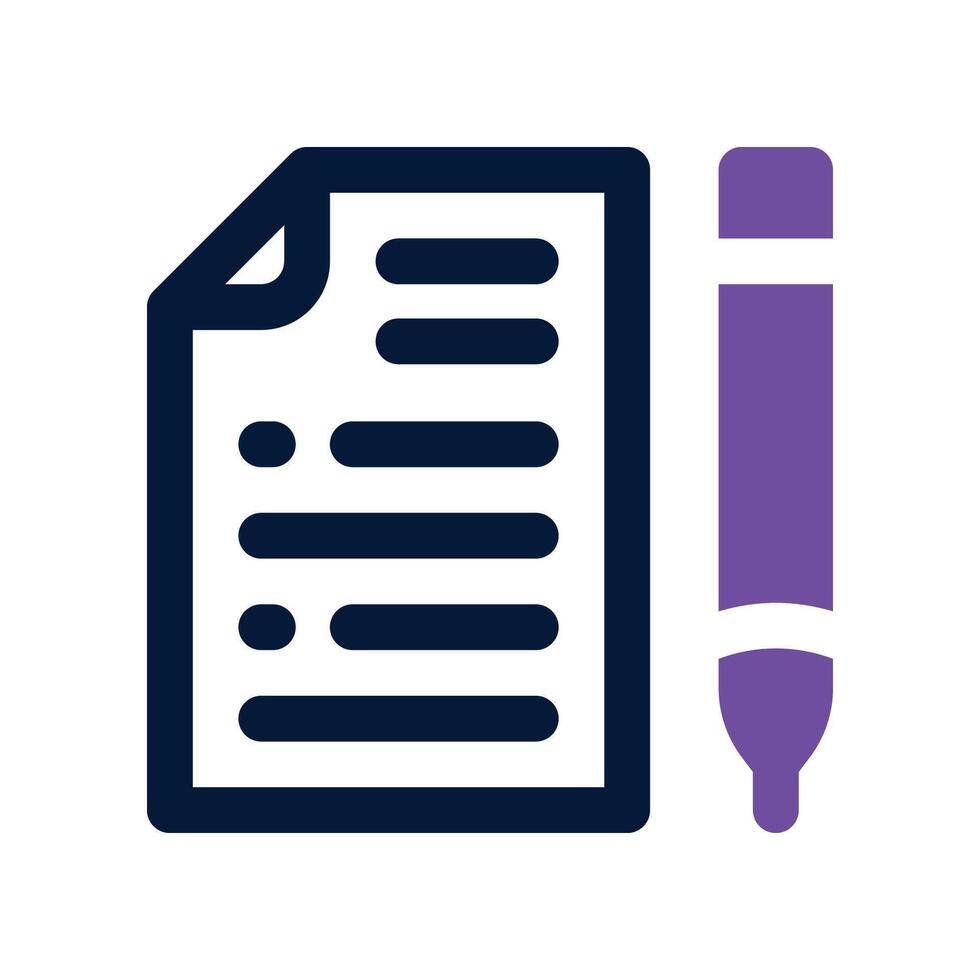 test icon. dual tone icon for your website, mobile, presentation, and logo design. vector