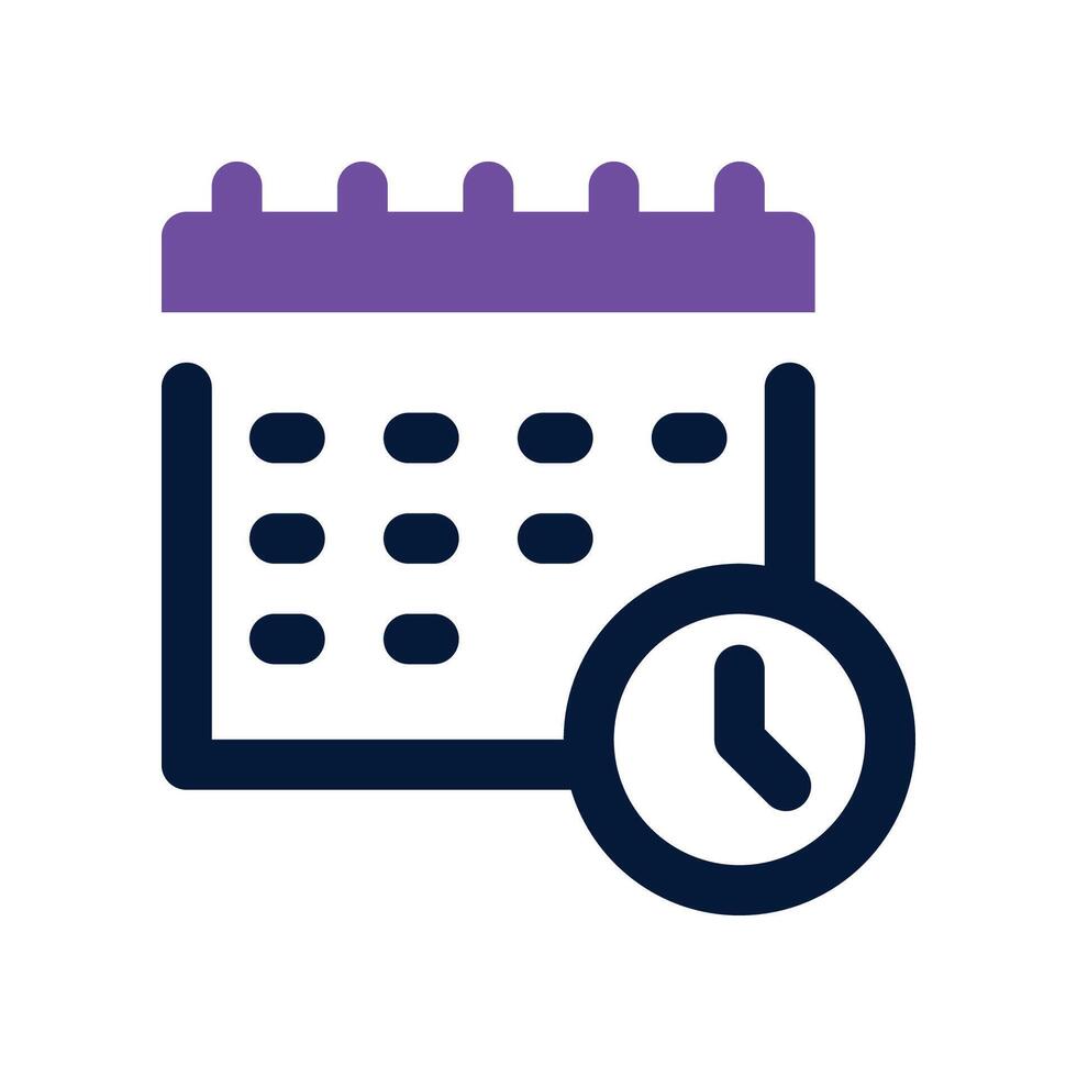 schedule icon. dual tone icon for your website, mobile, presentation, and logo design. vector