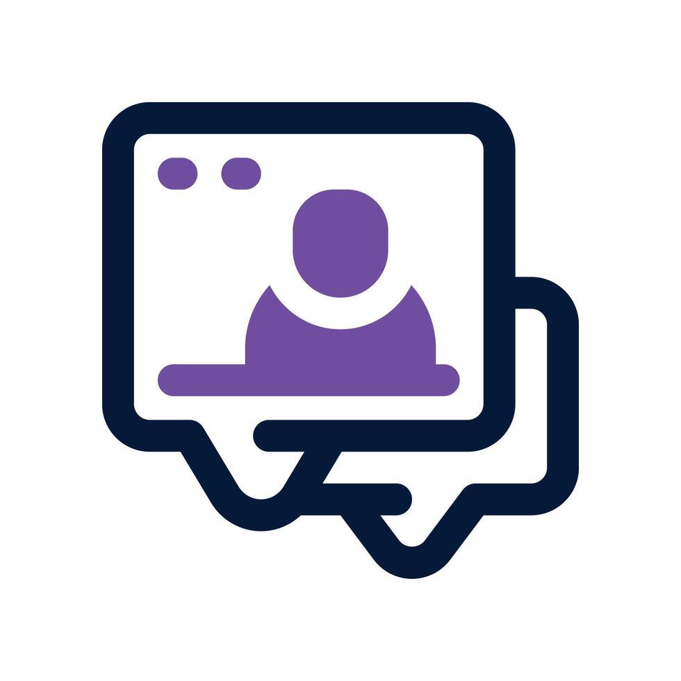 chat icon. dual tone icon for your website, mobile, presentation, and logo design. vector
