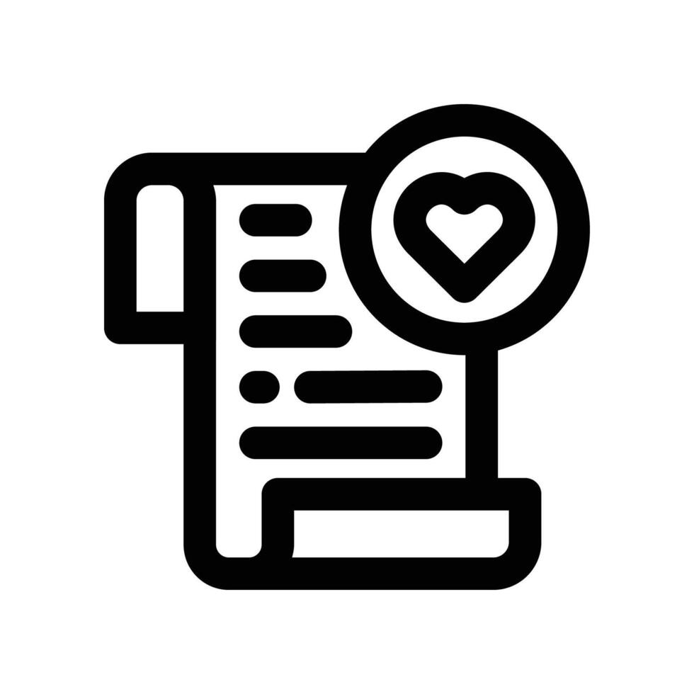 wishlist icon. line icon for your website, mobile, presentation, and logo design. vector