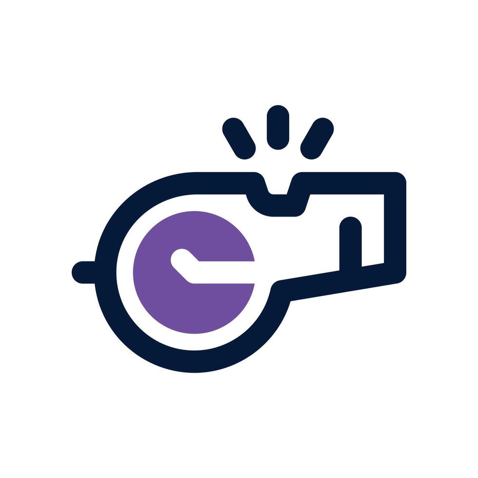 whistle icon. dual tone icon for your website, mobile, presentation, and logo design. vector