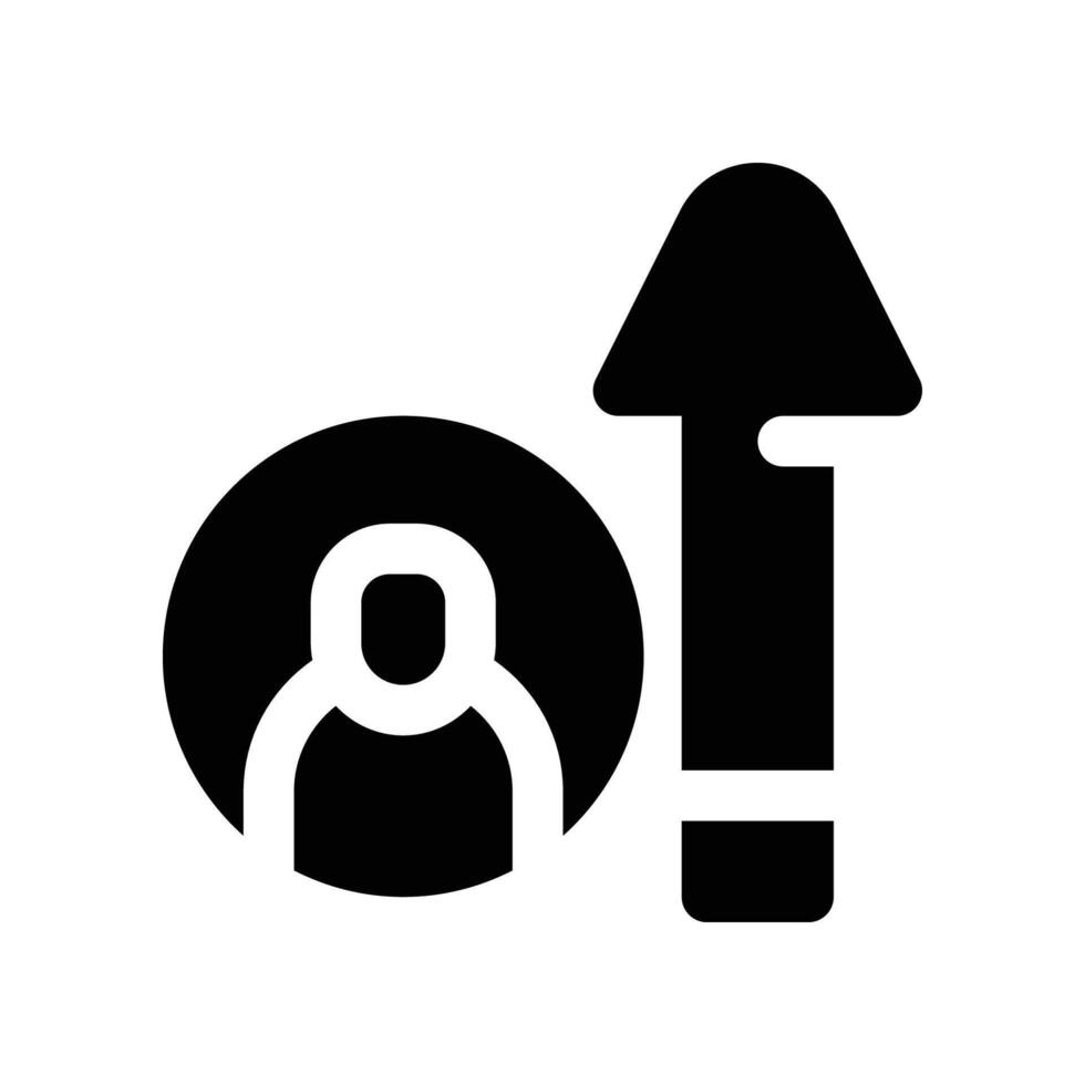 career promotion icon. glyph icon for your website, mobile, presentation, and logo design. vector