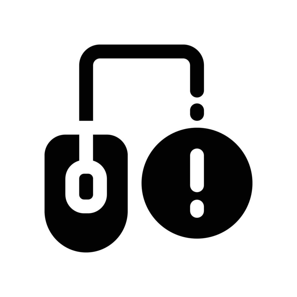 mouse icon. glyph icon for your website, mobile, presentation, and logo design. vector